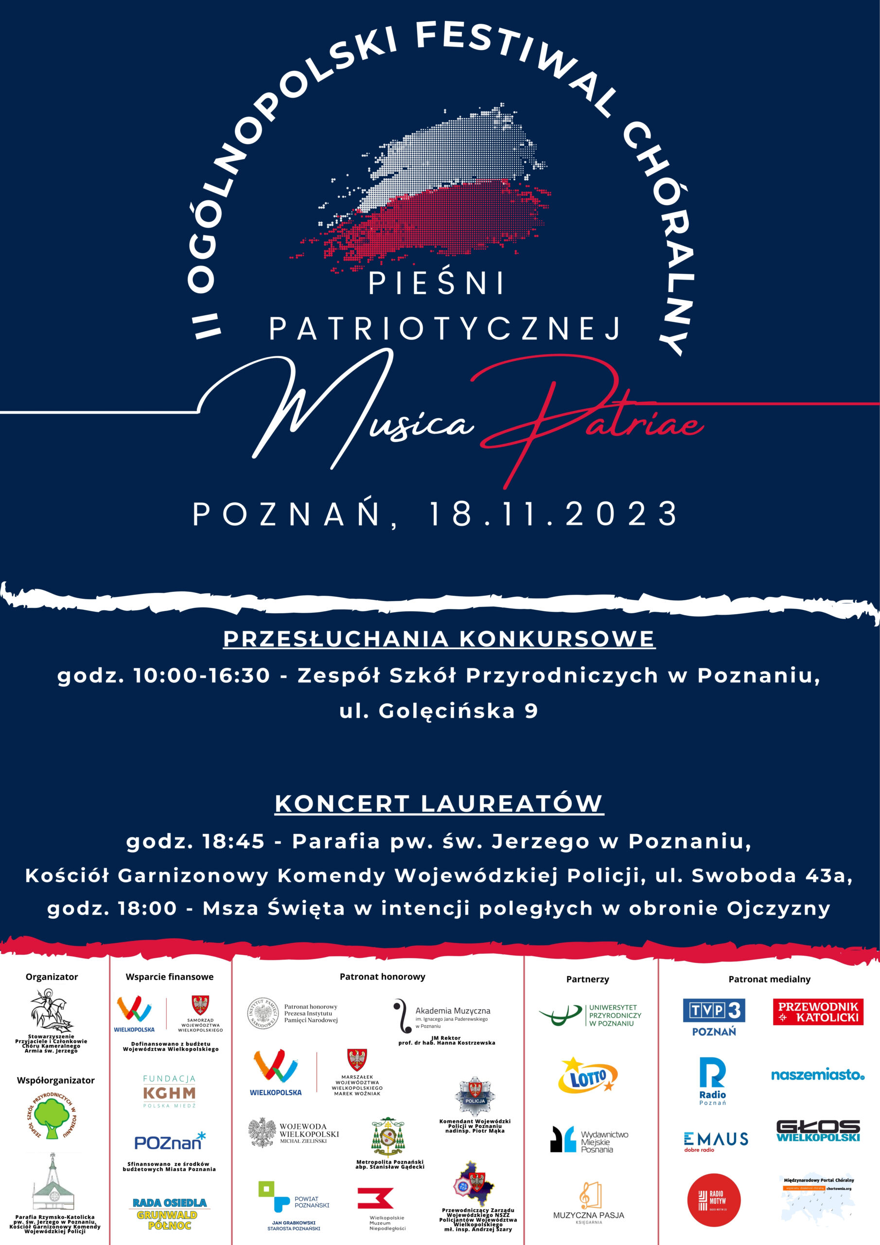 II Ogólnopolski Festiwal Chóralny Pieśni Patriotycznej MUSICA PATRIAE Poznań 2023